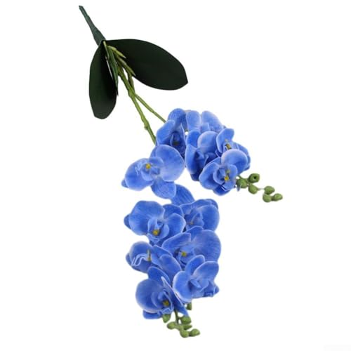 Künstliche Schmetterlings-Orchideen in einem Blumenstrauß mit 12 Blütenköpfen, tolle Wahl für Blumenarrangements (blau) von MoSundi