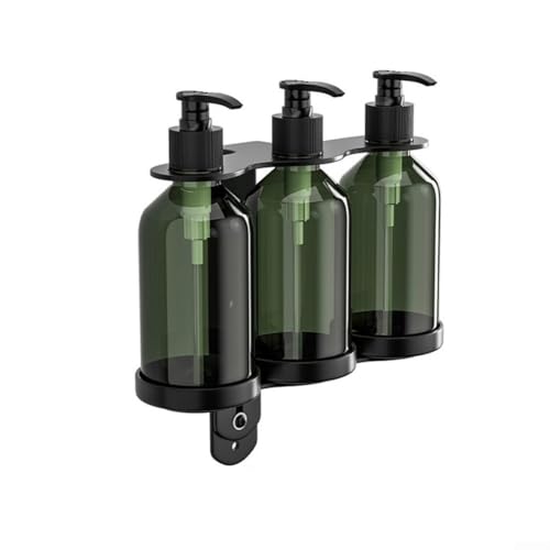 Manueller Seifenspender mit Wandhalterung, perfekt für Shampoo, Lotion und Duschgel in Badezimmer und Küche (3 Flaschen) von MoSundi