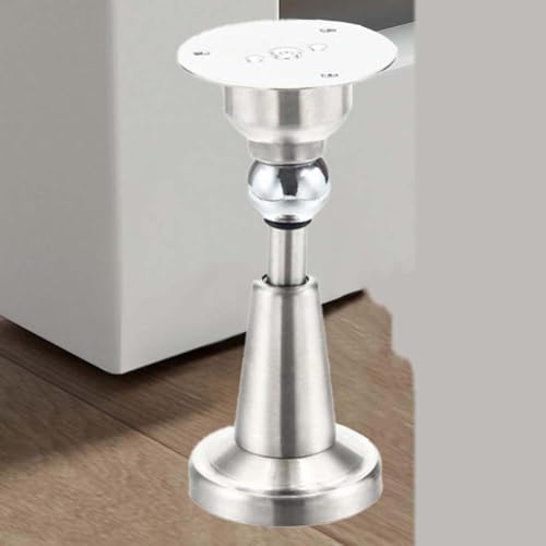 MoSundi Magnetischer Türstopper aus Edelstahl 304 mit hydraulischem Stoßdämpfer zur Geräuschreduzierung und Wand- oder Bodenmontage, Silber von MoSundi