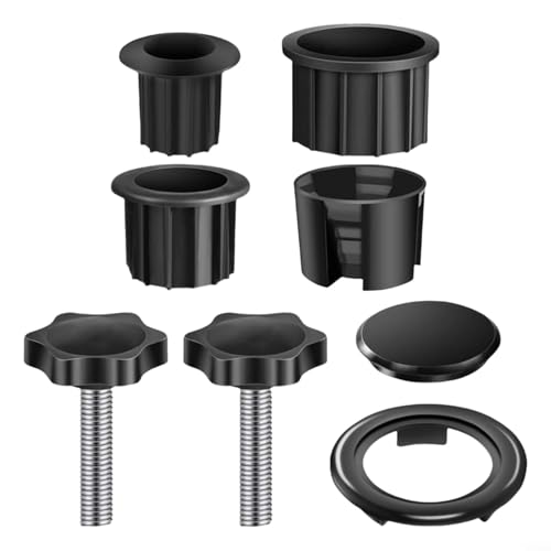 MoSundi Terrassenschirm-Ersatzteil-Set mit 3 Reduzierringen (32/38/48 mm) Rohrhülse Schirmständer Adapter Schrauben Lochabdeckung für Garten Terrasse von MoSundi