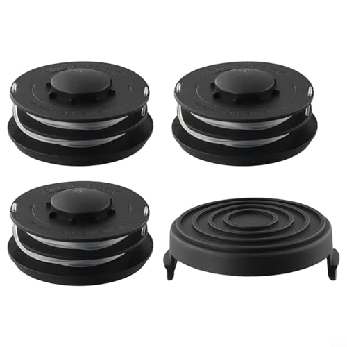 MoSundi Trimmerkopffadenspule Ersatzset mit Kappenabdeckung für Einhell GC-ET 4530 3405685 Elektro Rasentrimmer, 1,4 mm Nylonfaden, 5 m Länge von MoSundi