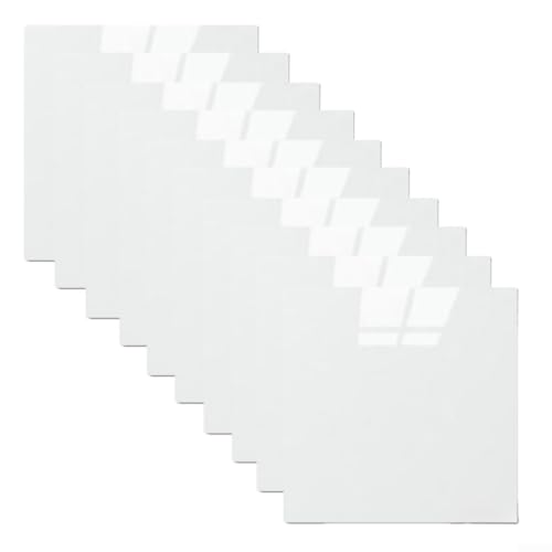 Peel & 10 Stück elegante Wandpaneele mit einem luxuriösen Marmor-Design für einfache Dekoration in Küche oder Bad (weiß) von MoSundi