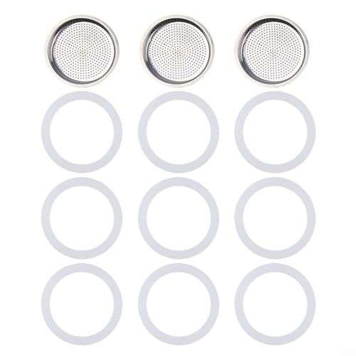 Perfekt abgestimmtes Zubehör-Set, Silikondichtung und Metallfilter-Set, speziell für Mokka-Töpfe von MoSundi