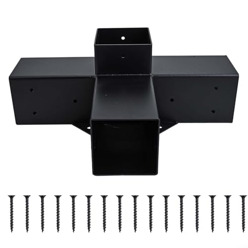 Pergola-Halterungs-Set mit Schrauben für 4 x 4 Holz, aus schwerem legiertem Stahl für Langlebigkeit (A) von MoSundi