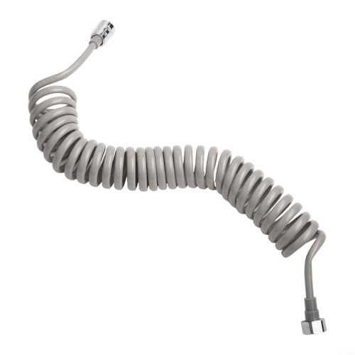 Platzsparender Spiralfederschlauch aus PU-Material, Teleskop- und automatische Rückprallfunktion, verdickte Rohrwände für Explosionsbeständigkeit, reibungslose Durchflussleistung (3 Meter grau) von MoSundi