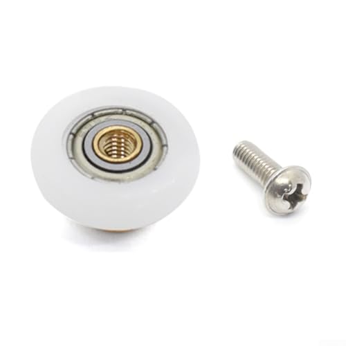 Rollen für Schiebetüren, 4 Stück, Nylon und Kupfer, mit Edelstahlschrauben als Ersatz (23 mm) von MoSundi