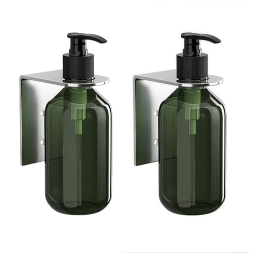 Schlankes grünes Flaschendesign, 300 ml, Wand-Seifenspender zur praktischen Aufbewahrung von täglichen Notwendigkeiten in jeder Umgebung (2 Stück) von MoSundi