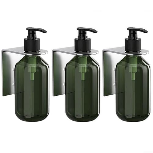 Schlankes grünes Flaschendesign, 300 ml, Wand-Seifenspender zur praktischen Aufbewahrung von täglichen Notwendigkeiten in jeder Umgebung (3 Stück) von MoSundi