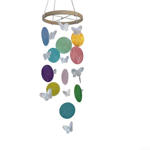 Schmetterlings-Windspiel, Gartendekoration, für den Innen- und Außenbereich, zum Aufhängen in Gärten, Balkonen, Standort (bunt) von MoSundi