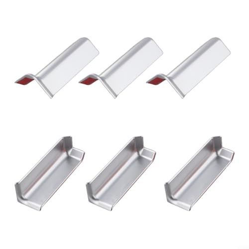 Set mit 6 Sockelleisten-Eckblöcken für 10 cm hohe Wandsockelleisten, bietet effiziente Innen- und Außeneckverbindungen (L Silber) von MoSundi