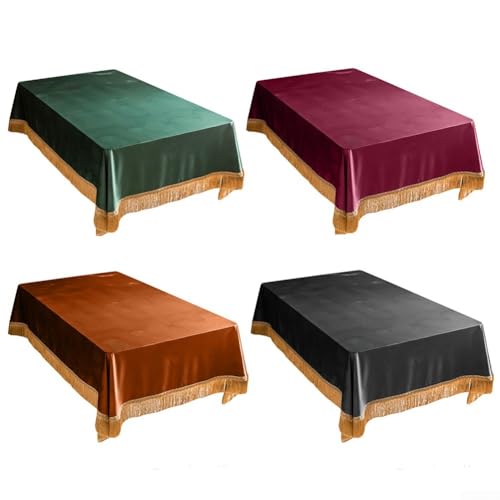 Stilvolle Tischdecke aus Samt mit Quasten für gehobenes kulinarisches Erlebnis (schwarz) von MoSundi