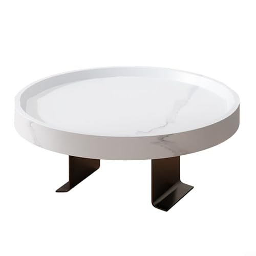 Verstellbares Sofatablett mit stabilen Metallbeinen, geeignet für Getränke und Snacks in gemütlichen Wohnbereichen (weiß) von MoSundi
