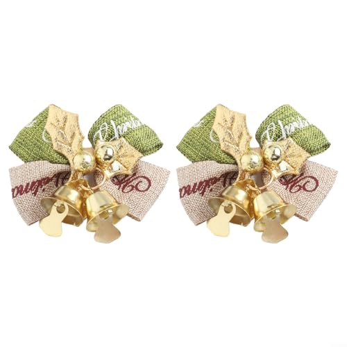 Weihnachtsbaum-Schleifen-Set, 10 Stück, für saisonale Ornamente, mit starker Konstruktion und elegantem Stil (doppelt goldfarben) von MoSundi