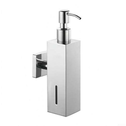 and Modern 250 ml Edelstahl Seifenspender zur Wandmontage für effiziente Flüssigkeitsdosierlösungen (Silber glänzend) von MoSundi