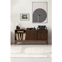 Tonn 150 - Mid Century Modern Tv Board Massivholz Sideboard Schrank Für Große Tvs Mit Verschiebbaren Fronten von MoWoodworkStore