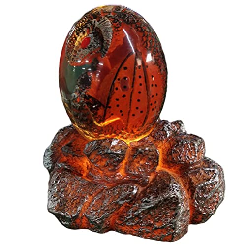 Moanyt Transparente Lava-Drachenei-Ornamente, leuchtendes Harz, Drachenei, Desktop-Ornamente, exquisites, einzigartiges Geschenk für Freunde von Moanyt