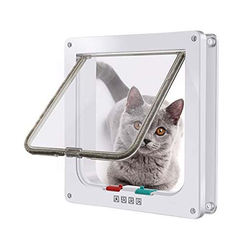 Moaobooh Katzenklappe, 4 Wege Verriegelung Haustiertür, Katzen/Hundeklappe mit Tunnel von Moaobooh