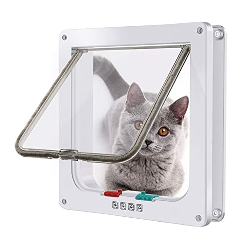Moaobooh Katzenklappe, 4 Wege Verriegelung Haustiertür, Katzen/Hundeklappe mit Tunnel von Moaobooh