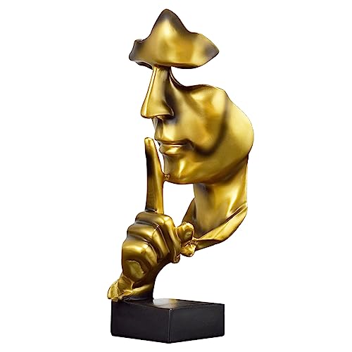 Moaobooh Skulptur Deko，Moderne Minimalistische Abstrakte Skulptur Handwerk Dekoration Wohnzimmer Weinschrank Schlafzimmer Zimmer Dekorationen Büro Dekoration (Gold) von Moaobooh