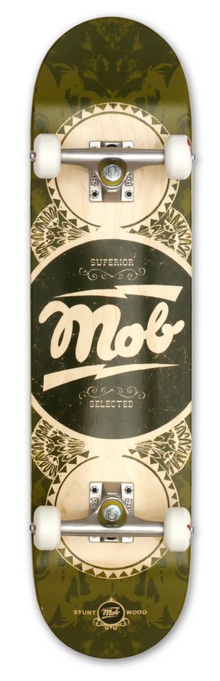 Mob Skateboards Skateboard Gold Label 7.75 Complete - Komplettboard 31.75 x 7.75 Zoll (fertig montiert -, 1-St., MOB Superior Selected - Grün), Board aus Ahornholz - Skateboard für Kinder, Teens und Erwachsene von Mob Skateboards