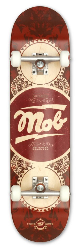 Mob Skateboards Skateboard Gold Label 8.0 Complete - Komplettboard 31.875 x 8 Zoll (fertig montiert -, 1-St., MOB Superior Selected - Rot), Board aus Ahornholz - Skateboard für Jugendliche, Erwachsene von Mob Skateboards