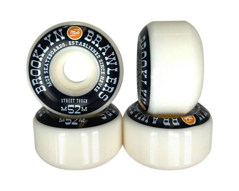 Mob Skateboards Skateboard MOB Wheels Skateboard-Rollen BROOKLYN BRAWLERS 100A 52mm (4er Set) von Mob Skateboards