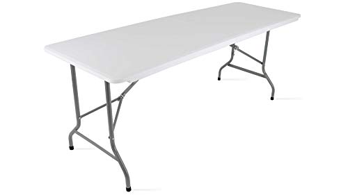 MobEventPro Table pliante de 180x70x74 cm Klapptisch für Camping, Kunststoff, weiß von MobEventPro