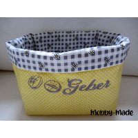 Brotkörbchen, Brötchenkorb, Stoffkorb Für Brot, Dekoration Frühstückstisch, Utensilo von MobbyMade