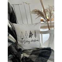 Kissenbezug, Kissenbezug Mit Stickerei, Gesticktes Kissen, Weihnachtskissen, Weihnachtsdekoration von MobbyMade