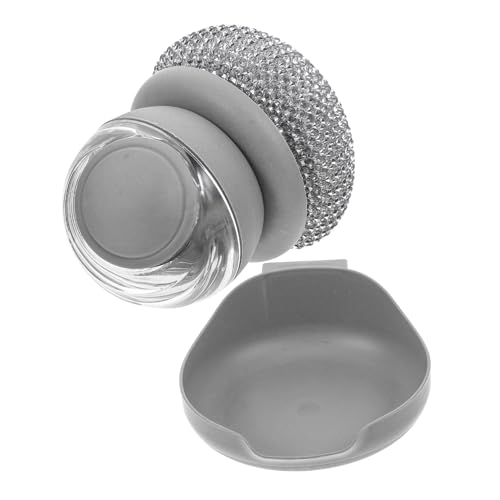 1 Satz Küchenbürste mit Griff Multifunktionale Topfbürste Töpfen Pfannen und Spülen Ergonomisches Design nicht Kratzend Graue Farbe für Küchenreinigung von Mobestech