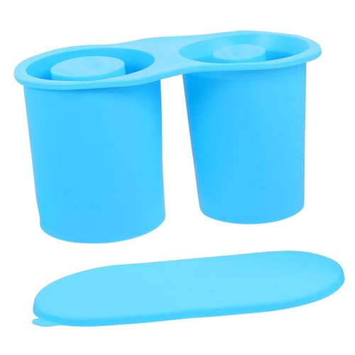 Eiswürfelform Silikon mit Deckel Praktische Stapelbare Eiswürfel Behälter für Becher Kühle Runde Eiswürfel für Getränke von Mobestech