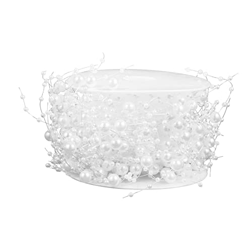 Mobestech 1 Rolle DIY Perlenkette aus Kunstperlen Wunderschöne Perlierte Schnur für Vasenfüllung Schwimmende Kerzen und Tischdekoration für Hochzeiten und Partys Mobestech 1 Rolle DIY Perlenkette aus Kunstperlen Wunderschöne Perlierte Schnur für Vasenfüllung Schwimmende Kerzen und Tischdekoration für Hochzeiten und Partys von Mobestech