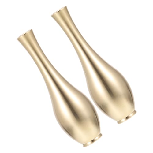 Mobestech 2stücke Kupfervase Miniatur Blumenarrangement Tischdekor Vase Metallvasen Für Zuhause Vasenornament Antike Vase Dekorative Minivase von Mobestech