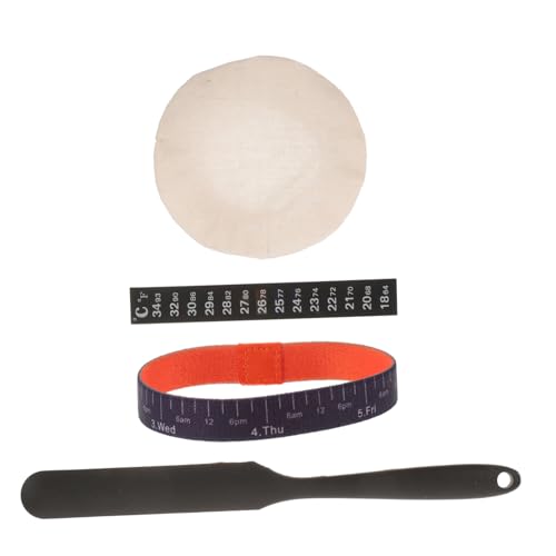 Mobestech 1 Satz Sauerteig mit Stoffabdeckung Thermometer Streifen Datumsband und Spatel Zubehör für Fermentation zum Backen für Sauerteigliebhaber Mobestech 1 Satz Sauerteig mit Stoffabdeckung Thermometer Streifen Datumsband und Spatel Zubehör für Fermentation zum Backen für Sauerteigliebhaber von Mobestech