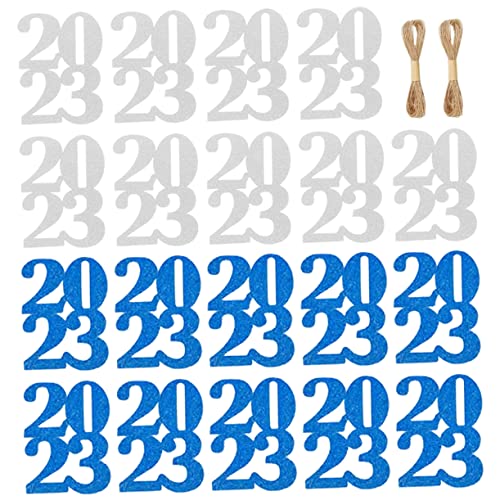 Mobestech 1 Set 2023 2023 Vasenetiketten Abschlussfeier Golddekor Glitzernde Dekogläser Für Kleine Junggesellinnenabschiedsdekorationen 2023 Vasendekore Vase 2023 Etiketten von Mobestech
