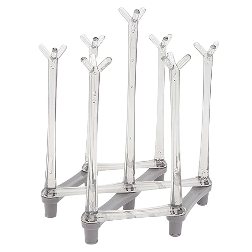 Mobestech 1 Stück Becherregal Weinregal Dekorativ Kelch-präsentationsständer Weinhalterständer Kelchständer Kelch-anzeige Gestell Modern Lagerung Kelch Zum Aufhängen Pp Light Grey von Mobestech