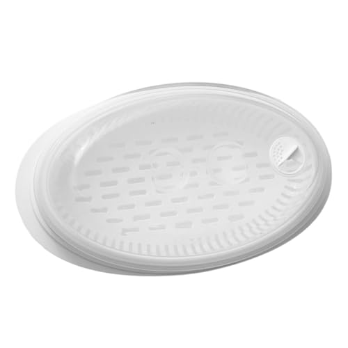 Mobestech 1 Stück Fischdampfer Dampfend gedämpft Dampfgarer zum Kochen Gestell rostfrei Dampfer mit Deckel Küchenutensilien Mikrowelle Dampfgarer Knödeldampfer lebensmittelecht pp Weiß von Mobestech