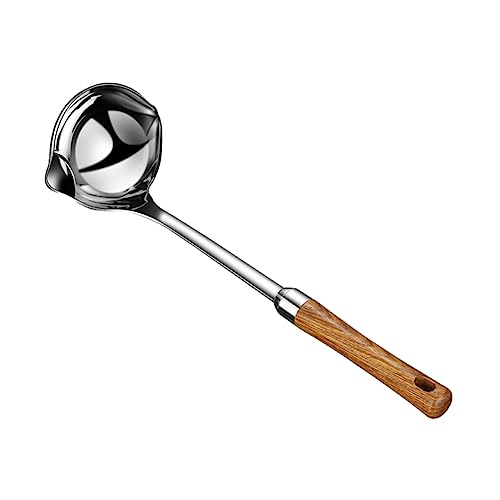 Mobestech 1 Stück Suppenlöffel mit Ölfilterfunktion Langlebiger Kochlöffel für Hot Pot und Suppen Praktischer Küchenhelfer mit Aufhängeloch Einfacher und Platzsparend von Mobestech
