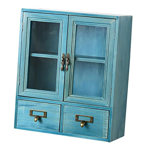 Mobestech 1 Stück Vintage Aufbewahrungsbox mit Retro Holz Kosmetik Organizer für Schlafzimmer Schreibtisch und Büro Multifunktionale Aufbewahrungslösung für Schmuck und Kleine Gegenstände von Mobestech