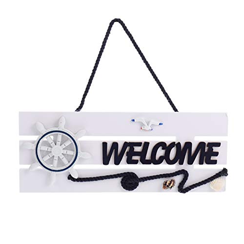 Mobestech 1 Stück Vintage Holz Wanddekoration Willkommen Rustikales Hängeschild für Tür und Wand Handgefertigtes Deko Schild aus Holz für Eingangsbereich Terrasse Küche und Restaurant von Mobestech