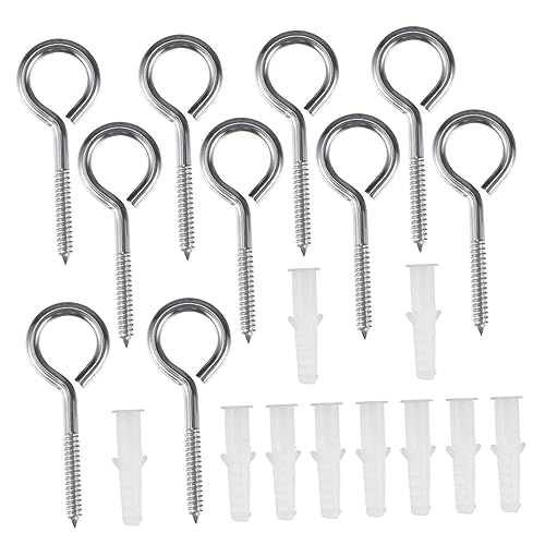 Mobestech 10stücke Selbstschneidende Edelstahlschrauben Ringschrauben Mit Erweiterung Für Wandmontage Und Basteln Geschlossene Schleife Mobestech 10stücke Selbstschneidende Edelstahlschrauben Ringschrauben Mit Erweiterung Für Wandmontage Und Basteln Geschlossene Schleife von Mobestech