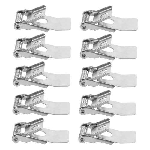 Mobestech 10 Stück Federklammern aus Metall für Einbaustrahler Robuste Einbauleuchten Halteclips Korrosionsbeständig Einfache Werkzeuglose Montage Geeignet für Deckenlampen Zubehör von Mobestech