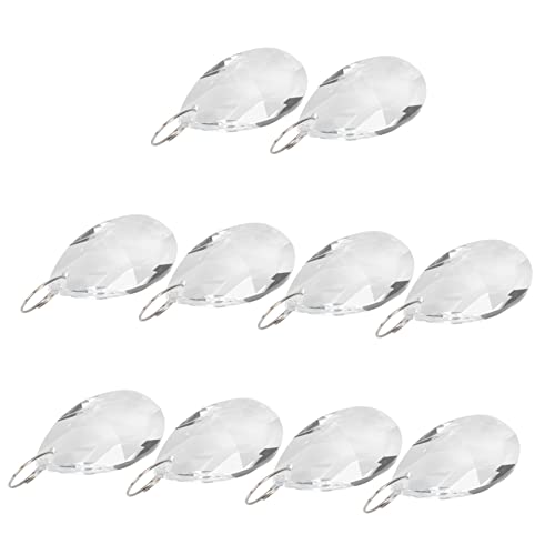 Mobestech 10Stücke Kristallanhänger Transparent für Lampen Dekoration DIY Kristall Lampe Zubehör für Wohnzimmer Schlafzimmer Hochzeit Weihnachtsbaum Garten Büro von Mobestech