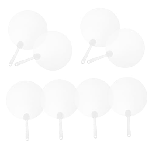 Mobestech 12 Stück Blanko Graffiti Handfächer für DIY Malerei Transparente Fächer für Hochzeiten Partys und Kreative Bastelprojekte von Mobestech