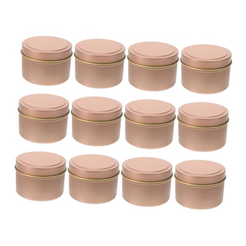 Mobestech 12 Stück Teiliges Duftkerzen Dosen mit Deckel Aromatherapie Kerzenbehälter für DIY Kerzenprojekte Dekorative Verwendung für Zuhause und Partys von Mobestech