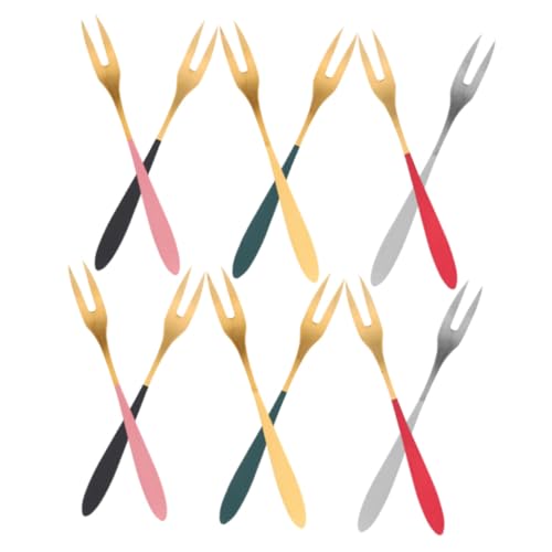 Mobestech 12 Stück Teiliges Mini Dessertgabel aus Rostfreiem Edelstahl Ergonomisch Geformt für Bequemen Griff Rost Korrosionsbeständig Vielseitig für Kuchen Obst Salate und Vorspeisen bei von Mobestech