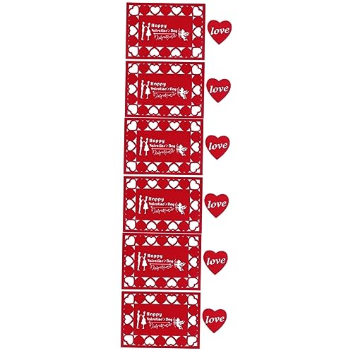 Mobestech 12-teiliges Set Tischset-untersetzer-Set Party Streifen Blau Valentinstagsstichmatte Wischen Waschbar Silber Valentinstag Untersetzer Kreis Runden Plaid Modern Du Vlies Rot von Mobestech