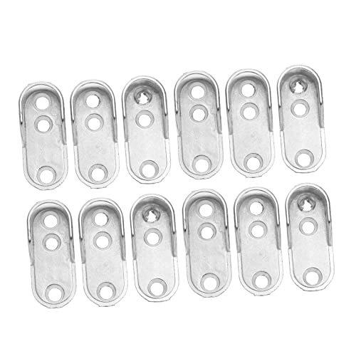 Mobestech 12Stücke Garderobe Schrank Stab Halterung Robuste Flanschhalter für Kleiderschrankstangen und Rostfrei für Kleidung und Handtücher von Mobestech