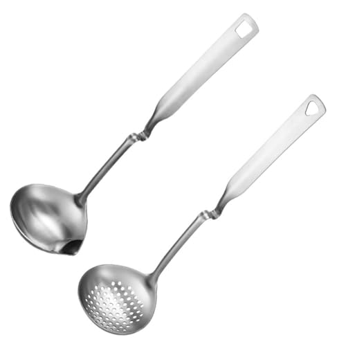 Mobestech 1Satz Schöpfkelle mit Teiliges mit Langem Griff zum Servieren von Saucen und Trennen von Öl Widerstandsfähig gegen Hohe Temperaturen Frei von Mobestech