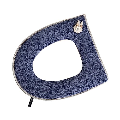 Mobestech Toilettensitzkissen Pad Mit Reißverschluss Für Wc Sitz Bezüge Badezimmer Toilettenmatte Gemütlich Und Warm Hochwertiger Plüsch Einfach Anzubringen Reinigen von Mobestech